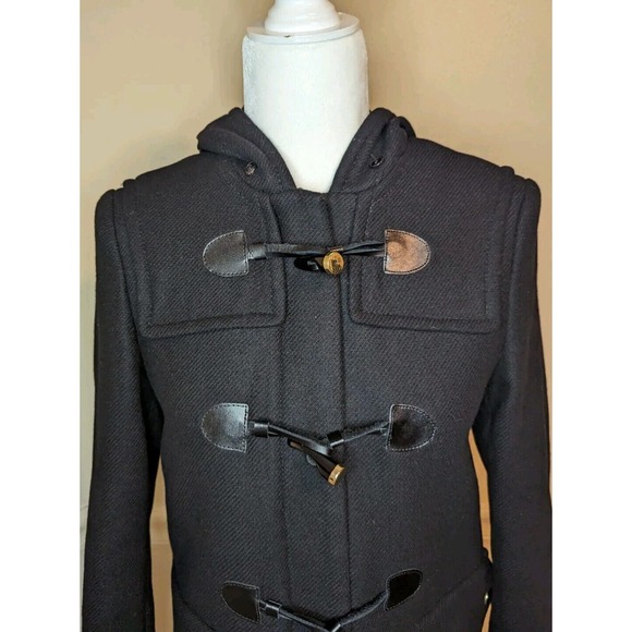 Zara Woman Black Toggle Zip Hooded Jacket Size XS - Picture 3 of 11